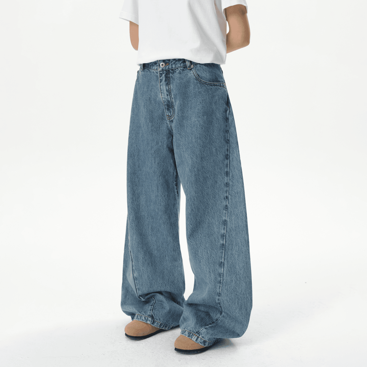 Штаны ROARINGWILD Blue Unisex Jeans ROARINGWILD Синий Унисекс Джинсы - изображение 5