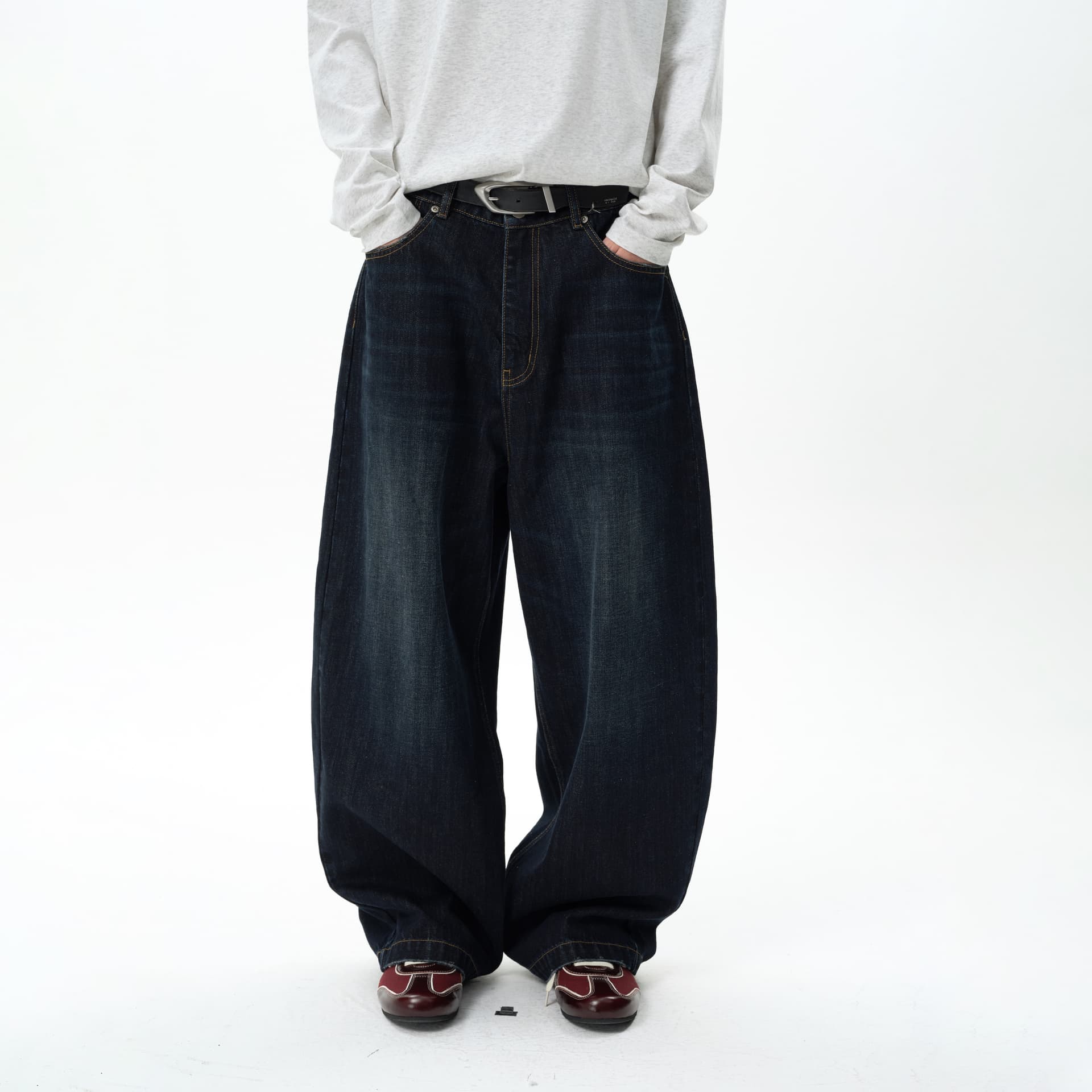 Штаны ROARINGWILD Blue Unisex Jeans ROARINGWILD Синий Унисекс Джинсы - изображение 5