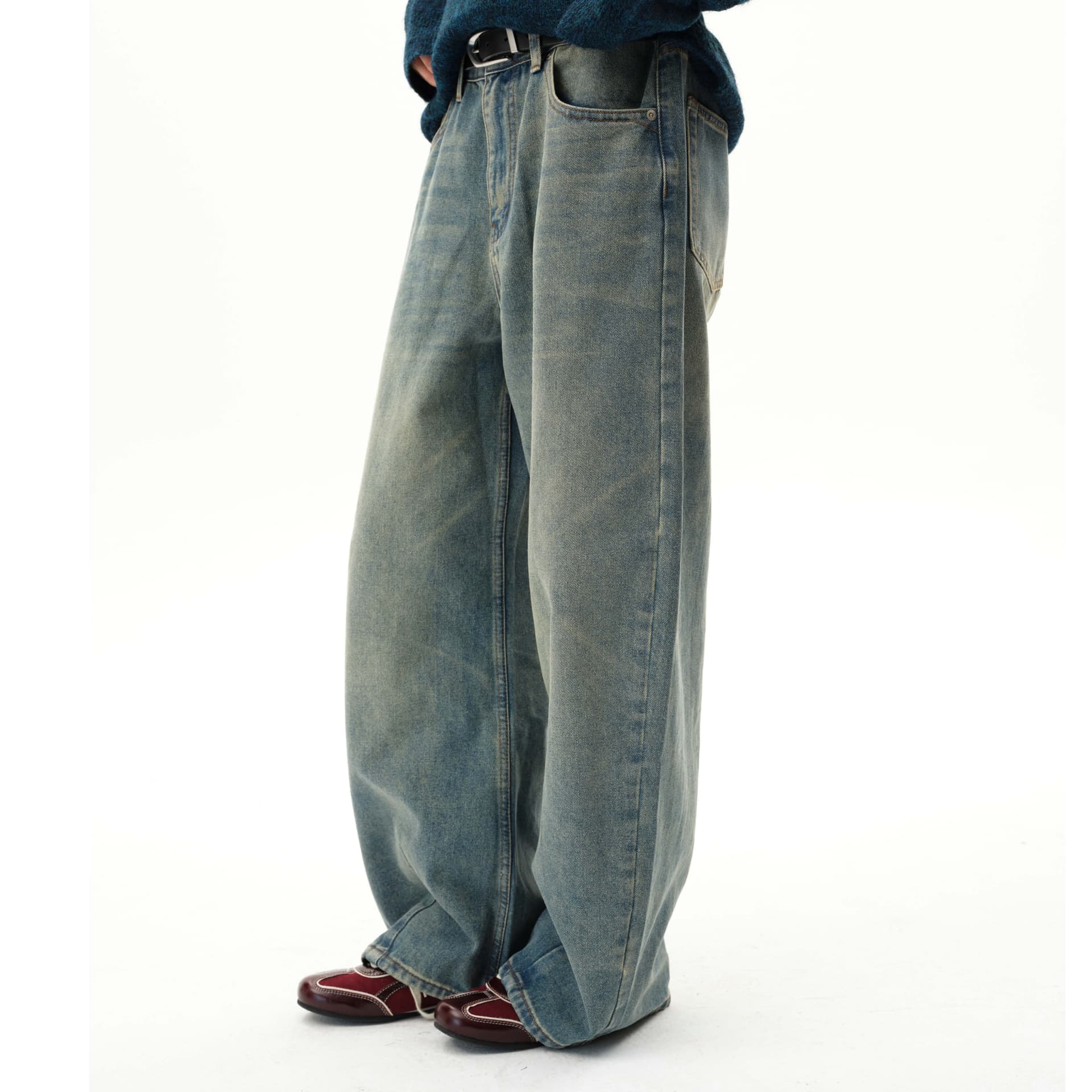 Штаны ROARINGWILD Blue Unisex Jeans ROARINGWILD Синий Унисекс Джинсы - изображение 3