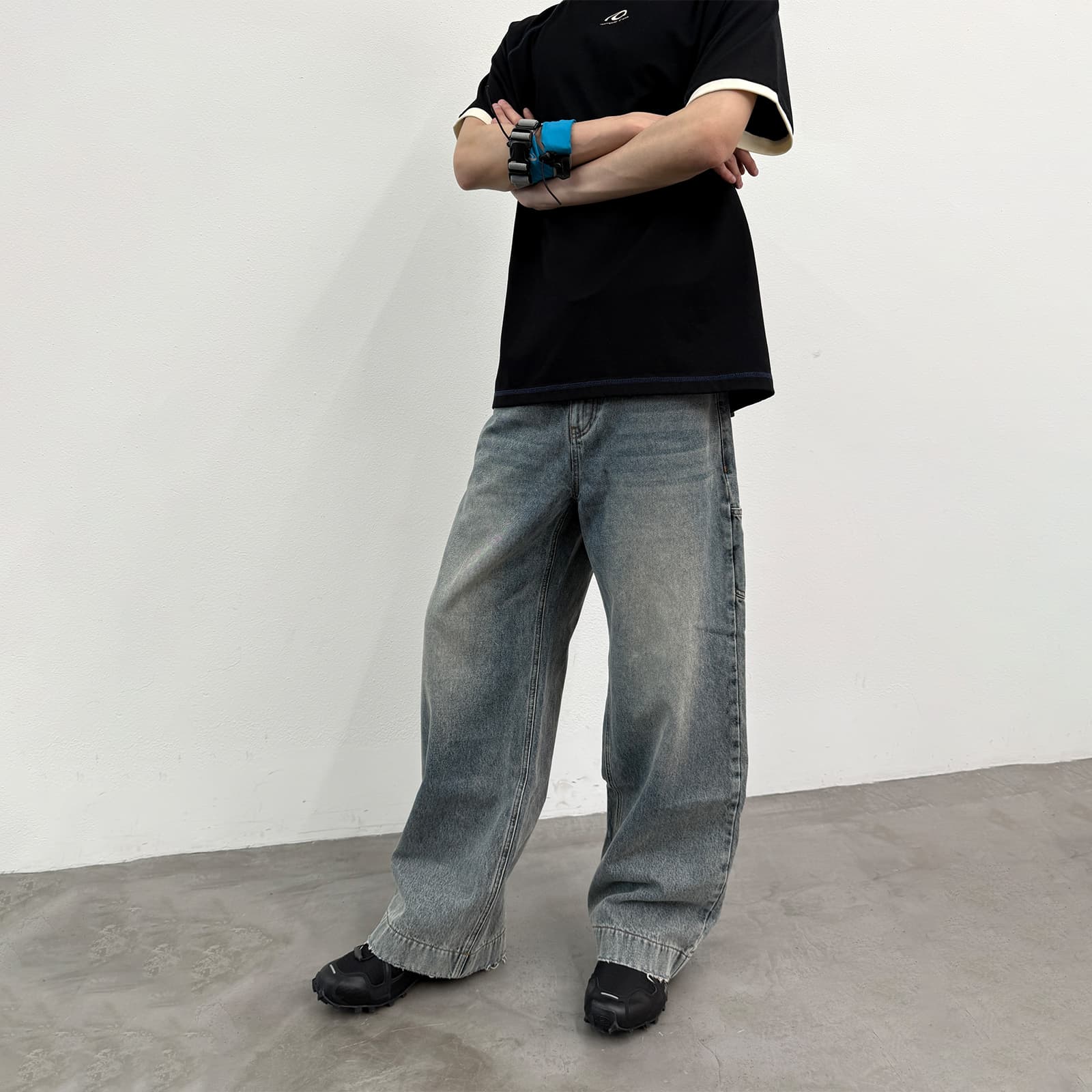 Штаны Roaringwild Синий Мужской Джинсы - изображение 3