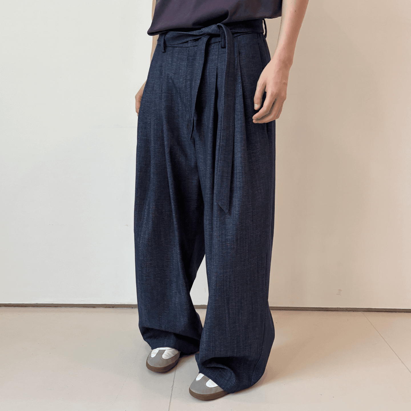 Штаны ROARINGWILD Blue Men's Casual Pants ROARINGWILD Синий Мужской Повседневный Брюки - изображение 3