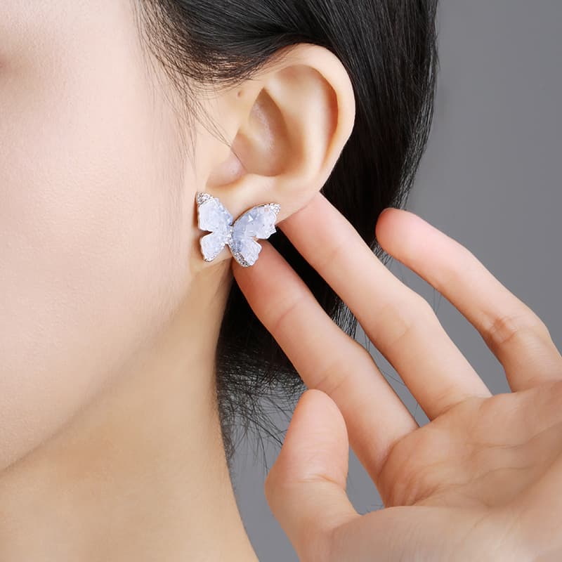 Серьги CAROMAY Sea Salt Ice Crystal Series Earrings Silver - изображение 4