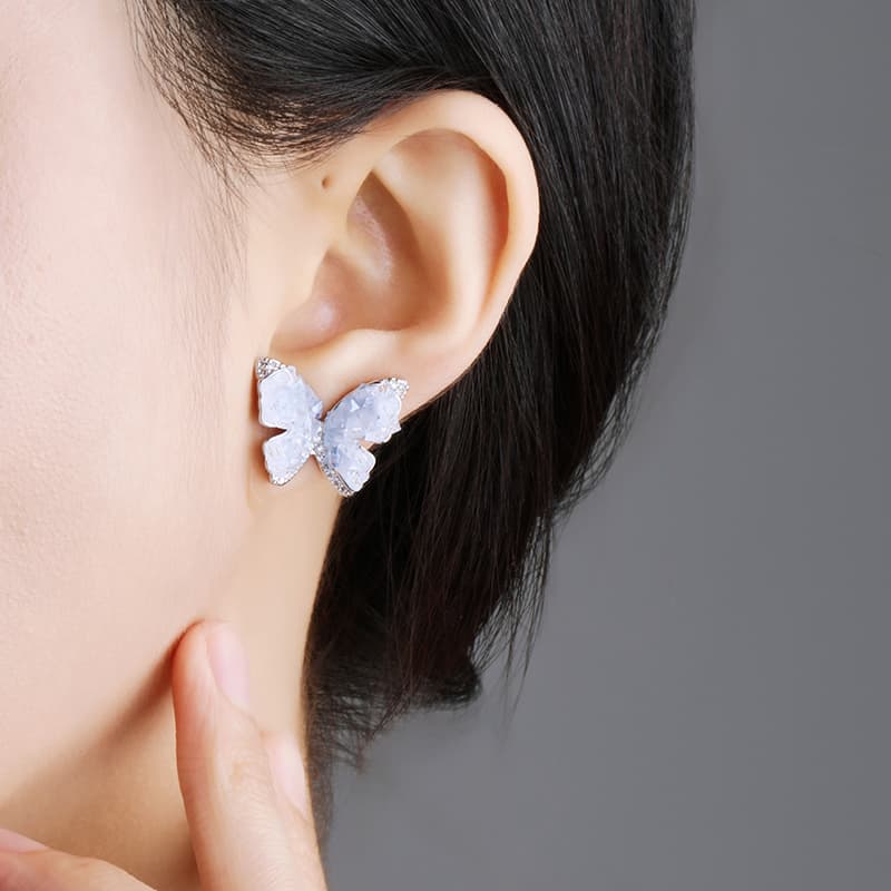 Серьги CAROMAY Sea Salt Ice Crystal Series Earrings Silver - изображение 6