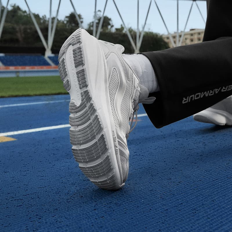 Кроссовки Under Armour Running Collection Детские беговые кроссовки Low Топ Серый серебристый Kids - изображение 8