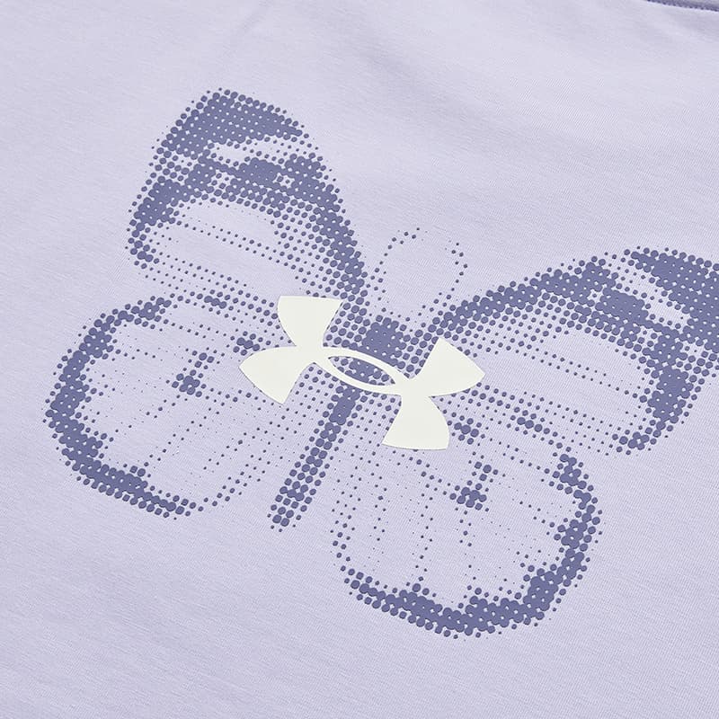 Футболка Under Armour Лаванда Фиолетовый Kids T-рубашки - изображение 8