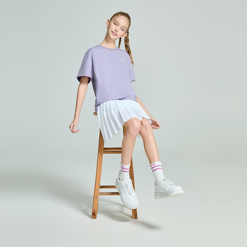 Футболка Under Armour Лаванда Фиолетовый Kids T-рубашки - изображение 3