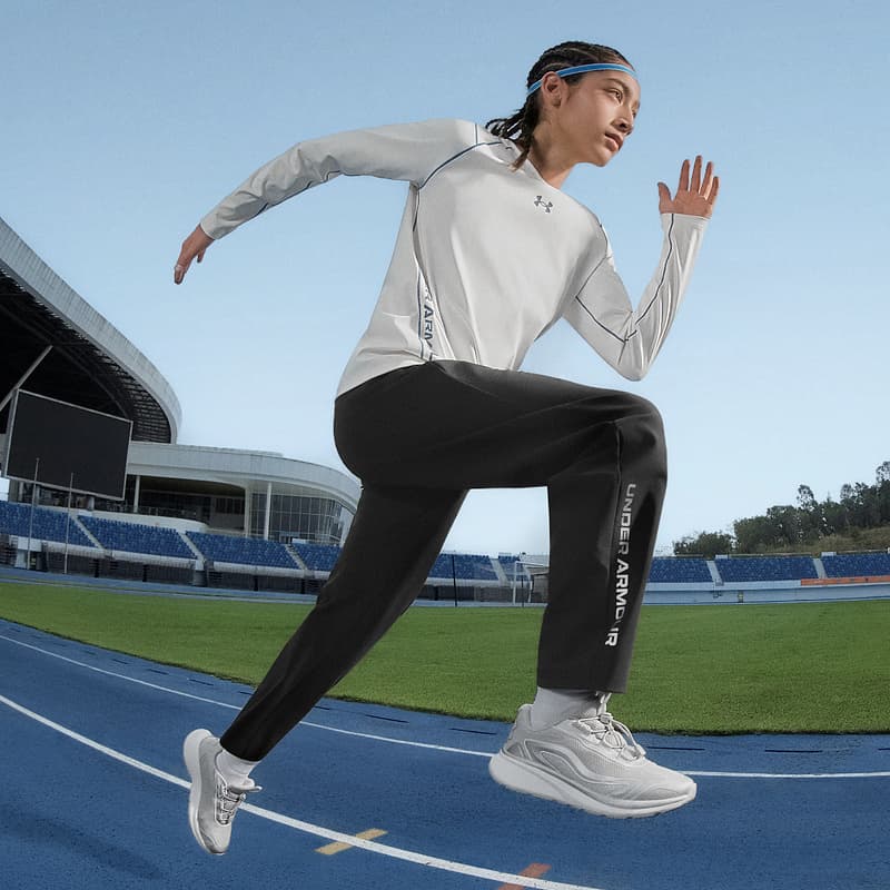 Кроссовки Under Armour Running Collection Детские беговые кроссовки Low Топ Серый серебристый Kids - изображение 4
