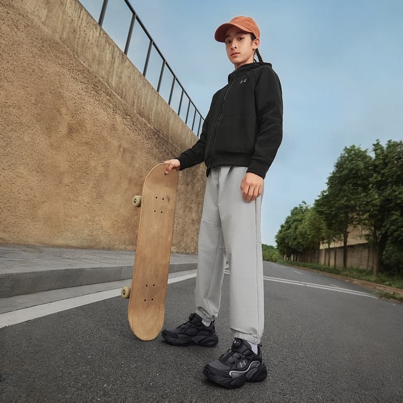 Кроссовки Under Armour Life Collection Детская повседневная обувь Low Топ Черный Kids - изображение 4