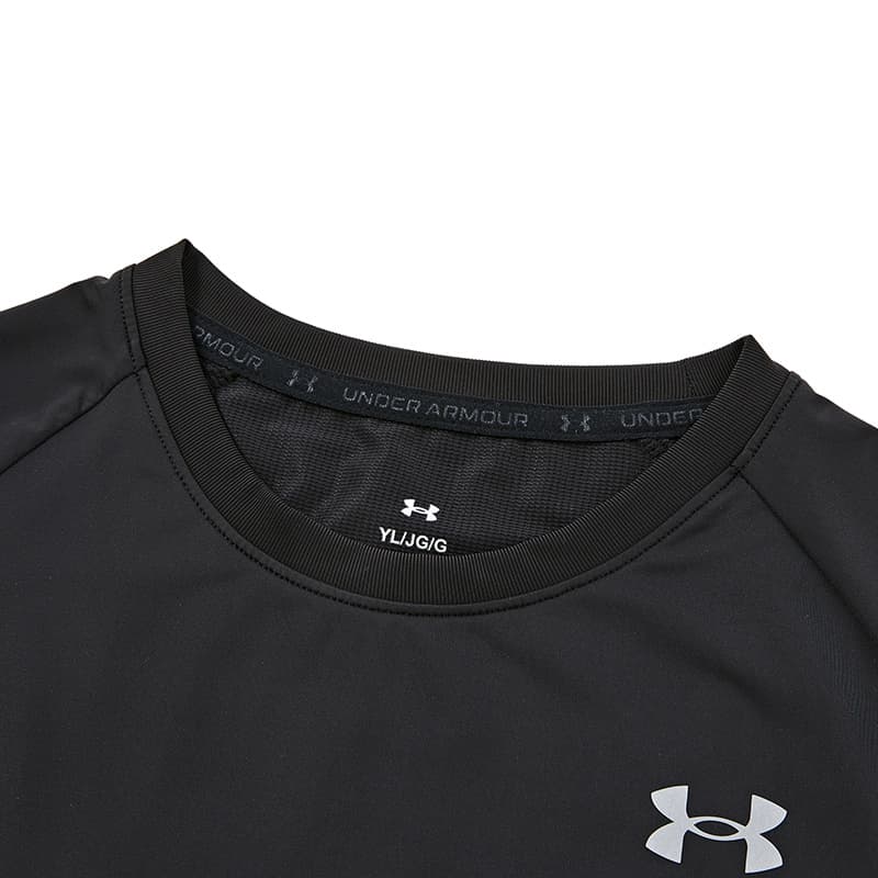 Under Armour Черный Детский Быстросохнущий T-Рубашки - изображение 3