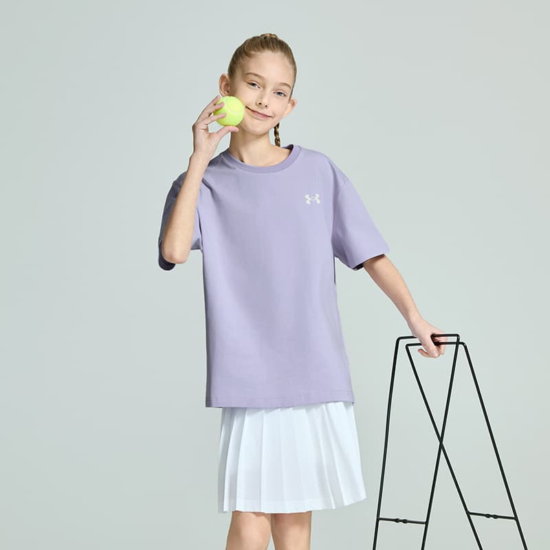 Футболка Under Armour Лаванда Фиолетовый Kids T-рубашки - изображение 4