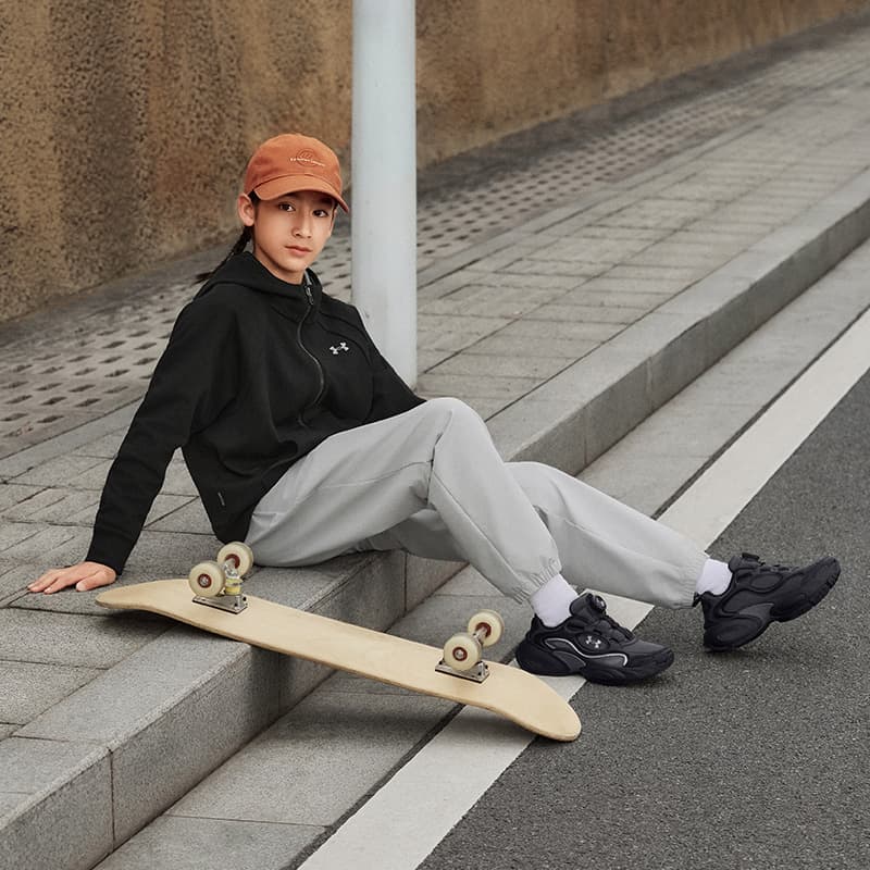 Кроссовки Under Armour Life Collection Детская повседневная обувь Low Топ Черный Kids - изображение 6