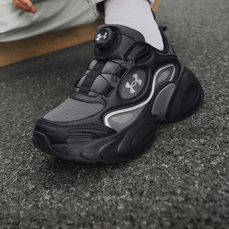 Кроссовки Under Armour Life Collection Детская повседневная обувь Low Топ Черный Kids - изображение 7
