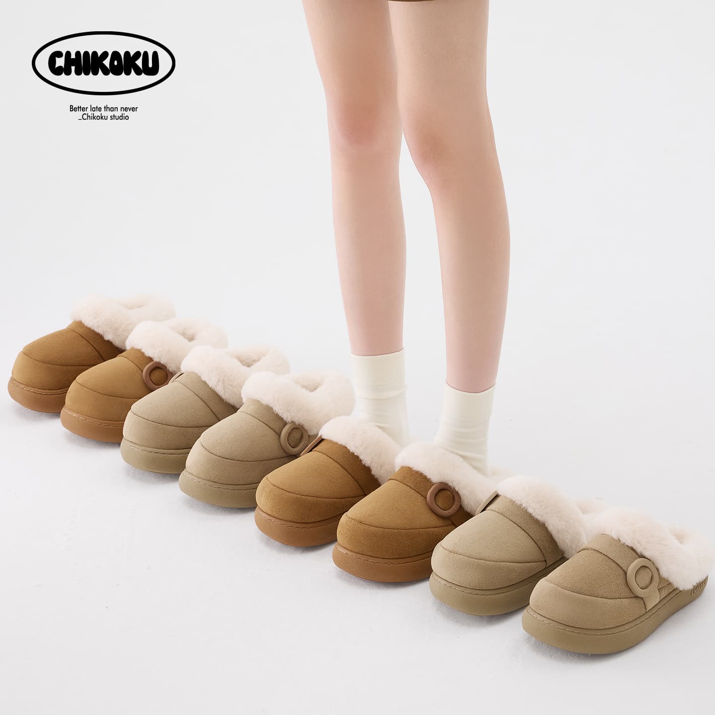 CHIKOKU Утеплённые домашние тапочки - изображение 9