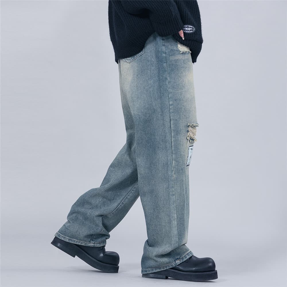 Штаны Xingjizhe Vintage Blue Jeans - изображение 6