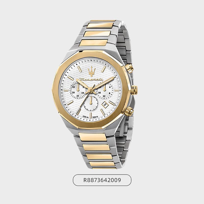 Механические часы Maserati Wind Style Collection Часы с ремешком на запястье кварцевый механизм металлический корпус белый циферблат - изображение 2