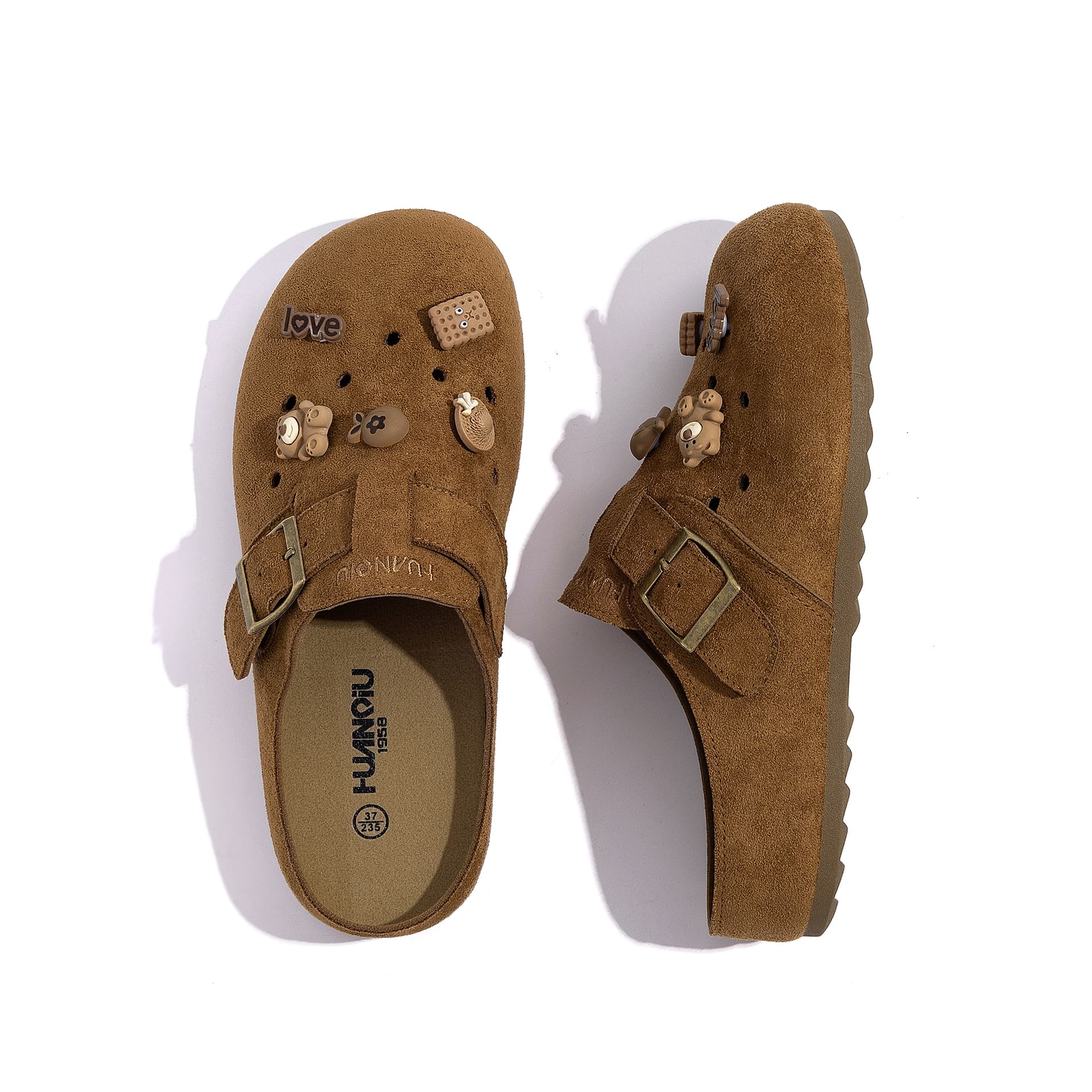 Сандалии HUANQIU Birkenstock Стиль Обувь Верблюжий цвет Женские - изображение 6