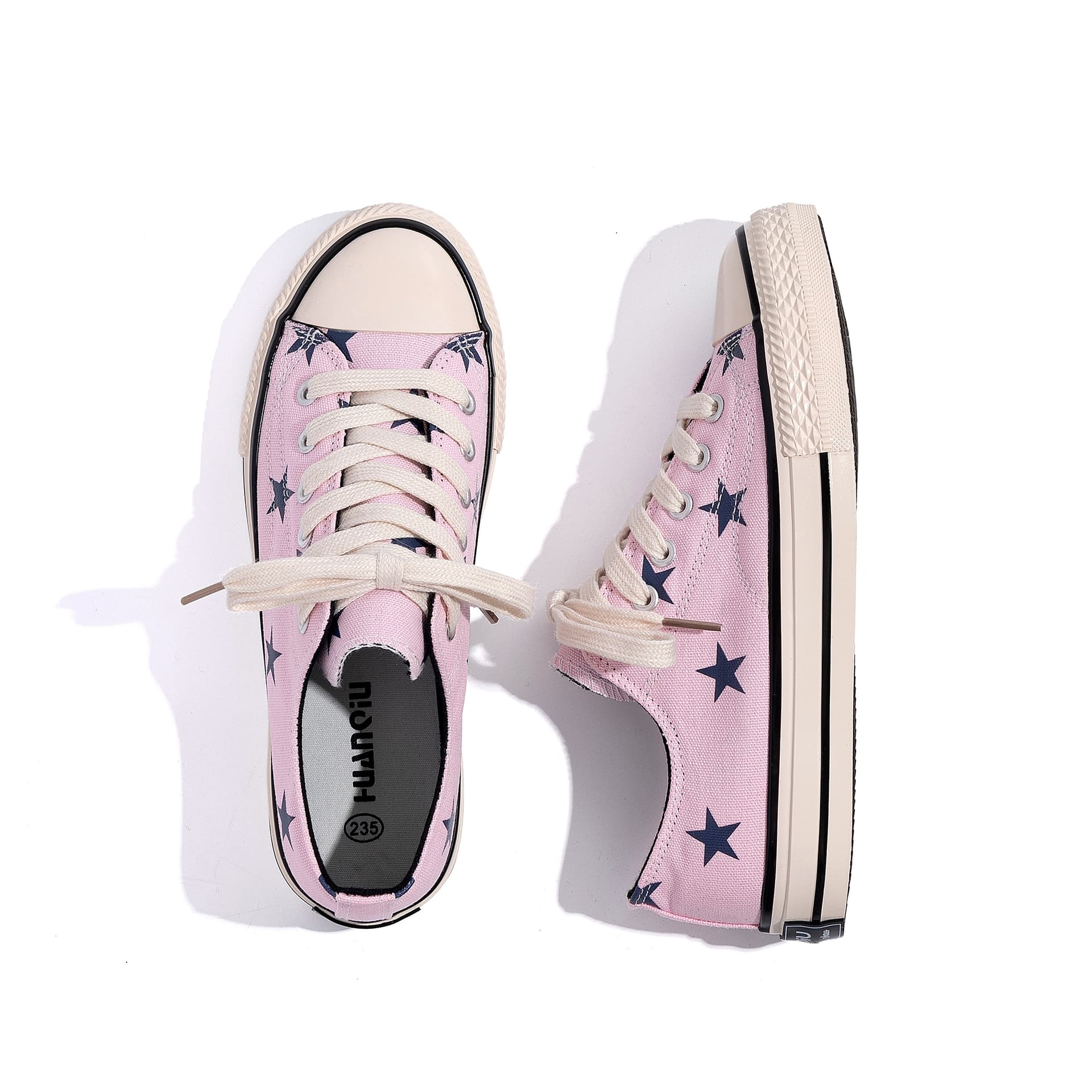 Кеды HUANQIU Canvas Shoes Low Top Pink Women's - изображение 6