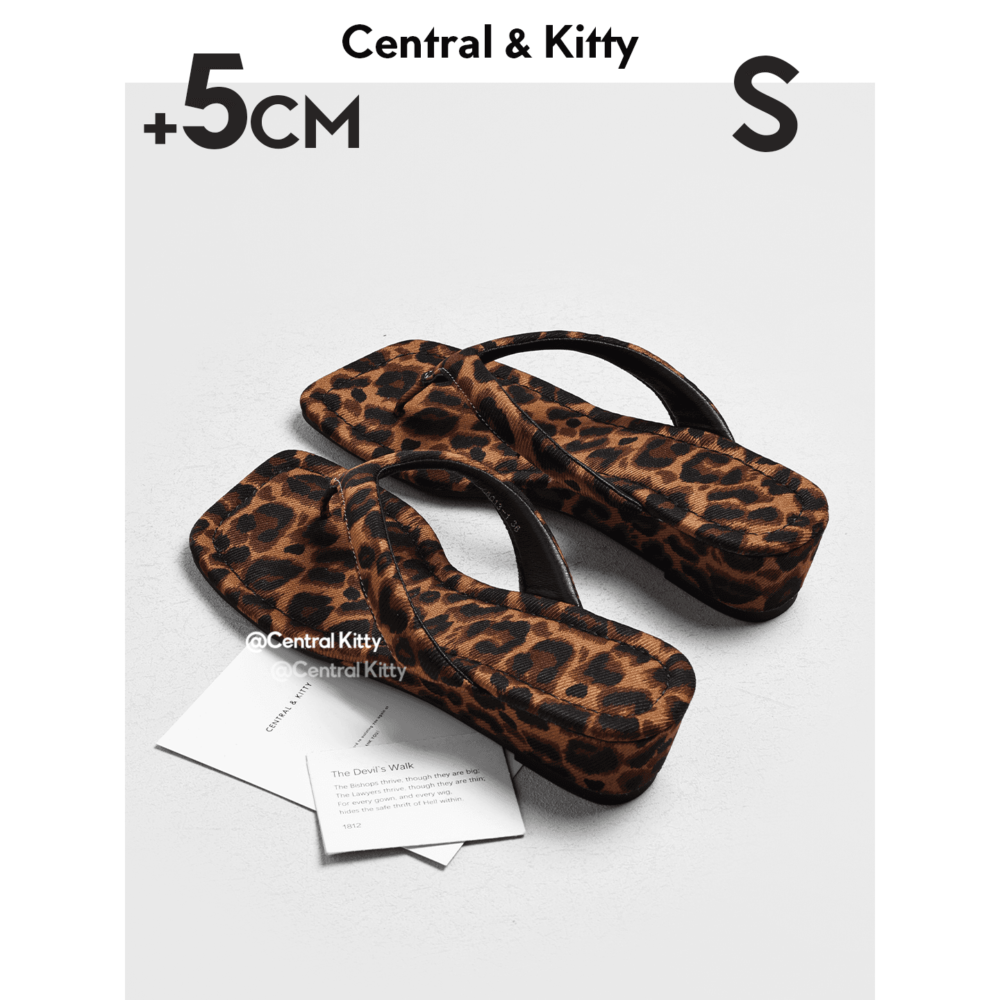 Шлёпанцы CENTRAL KITTY Шлепанцы с леопардовым принтом женские - изображение 2