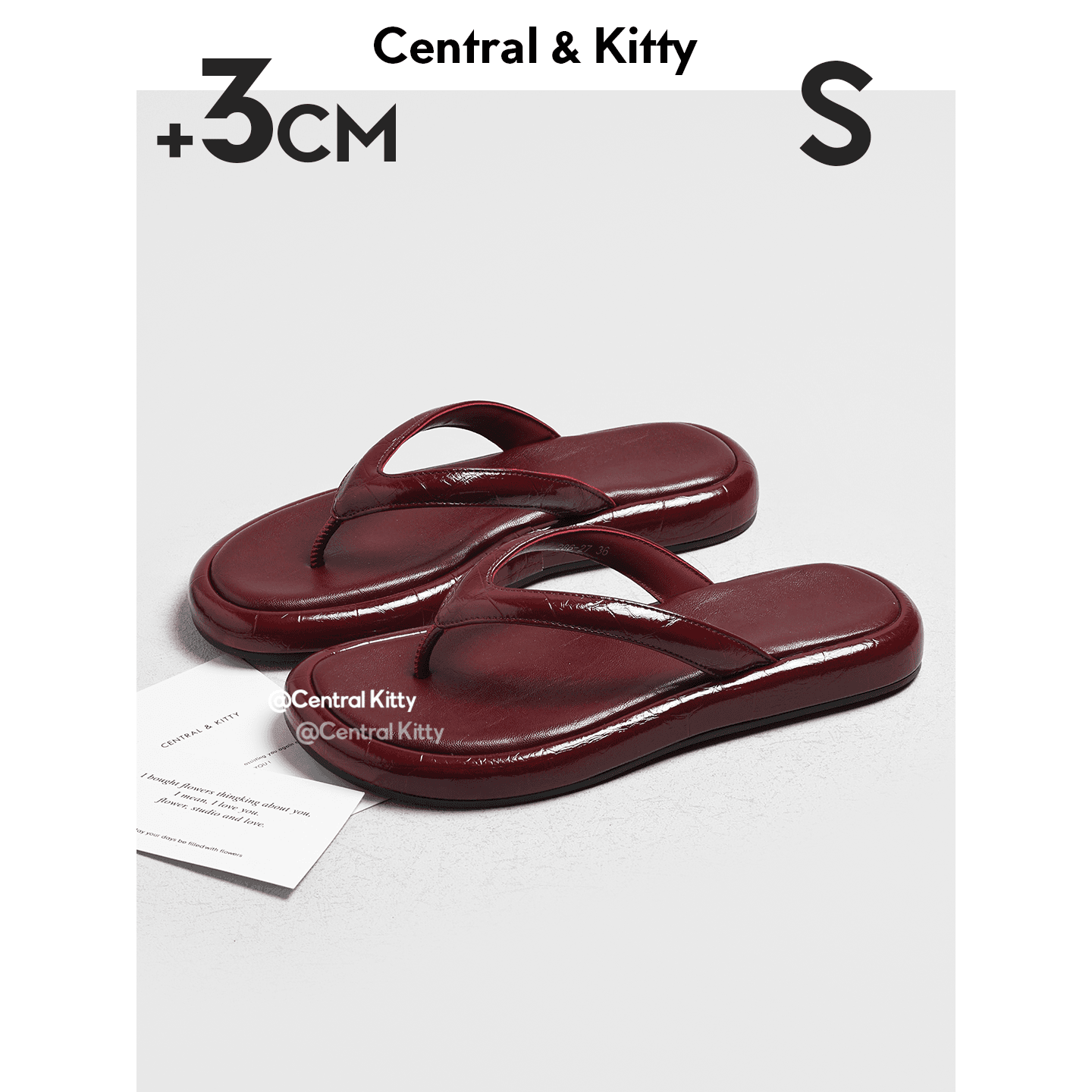 Шлёпанцы CENTRAL&KITTY Курортный Стиль Элегантный Модный Повседневный Удобный Универсальный Можно Носить Снаружи Дышащий Шлепанцы Женский Ярко-красный - изображение 2