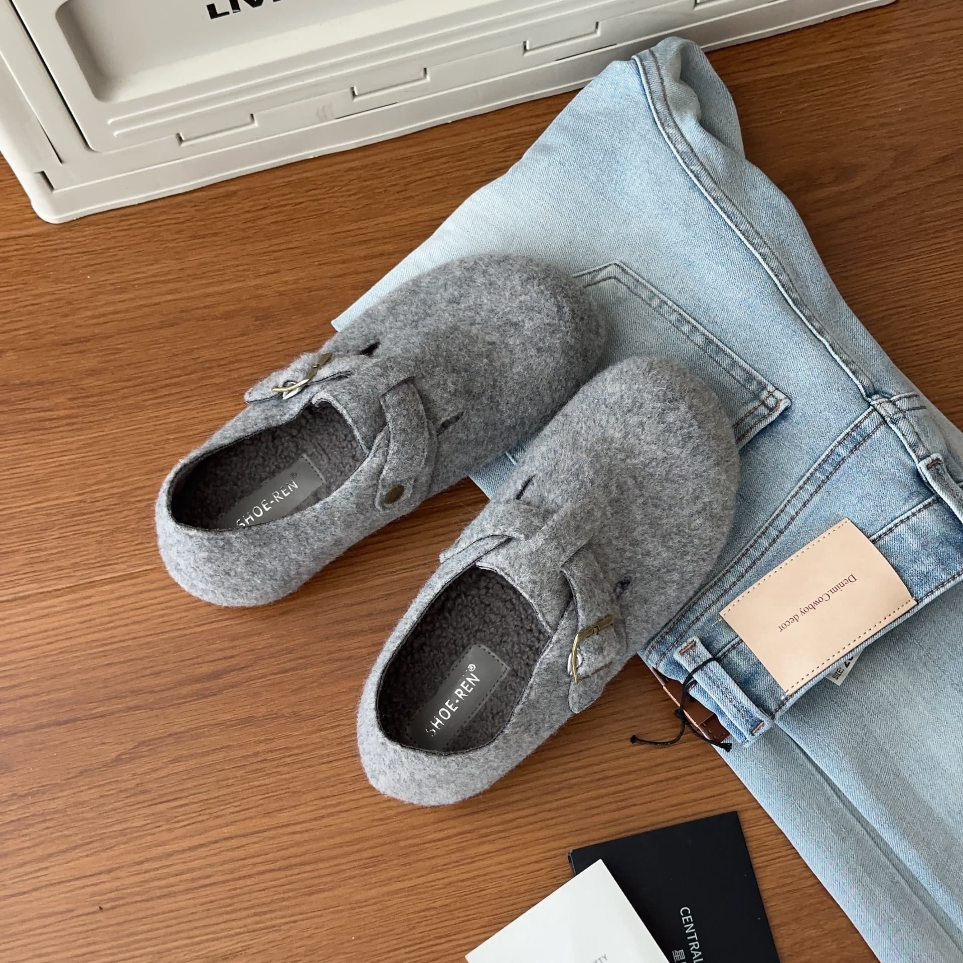 Сандалии CENTRAL KITTY TR Синтетическая кожа Birkenstock стиль обувь 4CM унисекс светлый серый - изображение 4