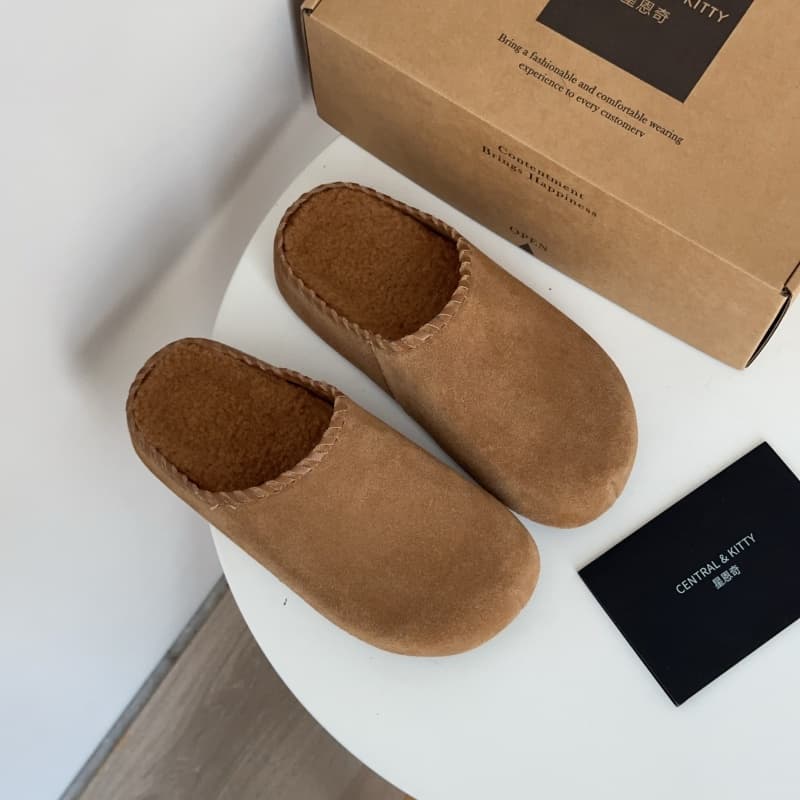 Сандалии CENTRAL&KITTY Обувь в стиле Birkenstock Слипоны Утолщенный с флисовой подкладкой Термический Резиновая подошва Тапочки с закрытым носом 5см Женский Каштановый - изображение 6