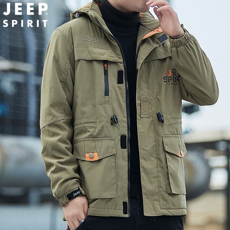 Зимняя куртка пуховик JEEP SPIRIT Хлопковый пуховик унисекс - изображение 4