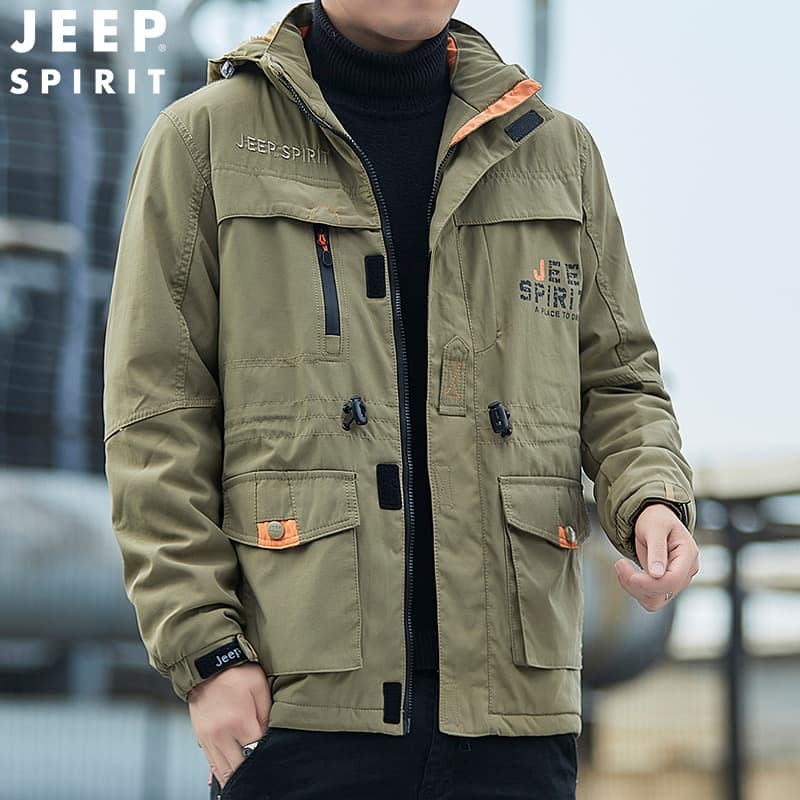 Зимняя куртка пуховик JEEP SPIRIT Хлопковый пуховик унисекс - изображение 3