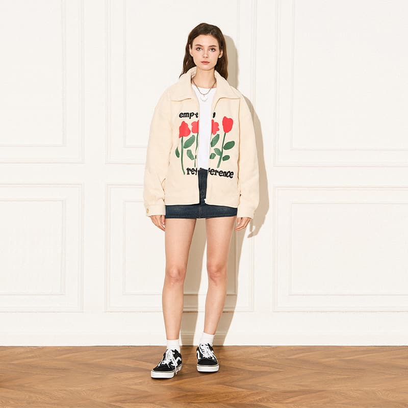 Куртка EMPTY REFERENCE Fleece Jacket Ivory - изображение 4