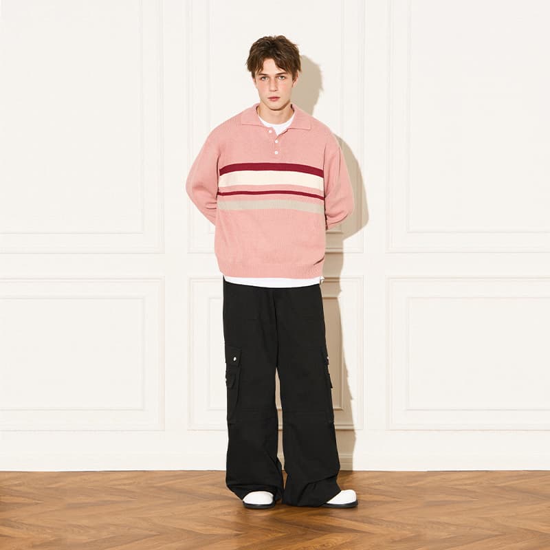 EMPTY REFERENCE Striped Polo Knit - изображение 3
