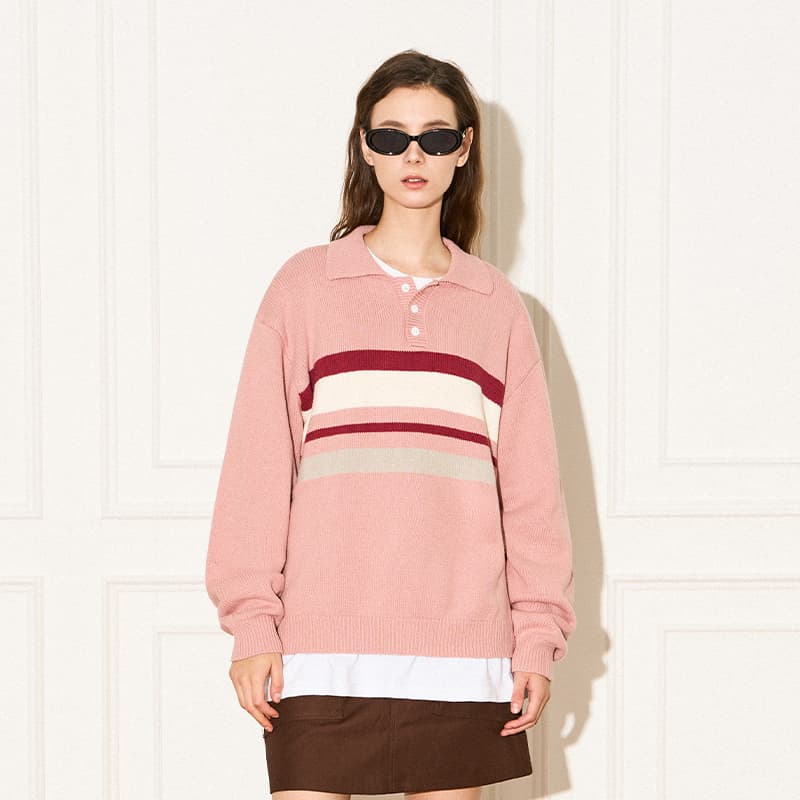 EMPTY REFERENCE Striped Polo Knit - изображение 5