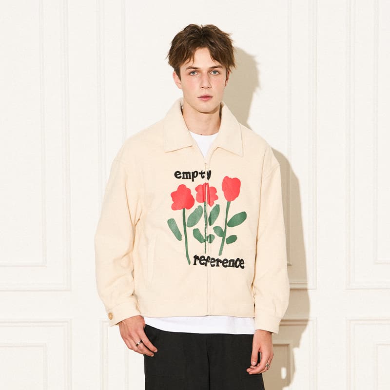 Куртка EMPTY REFERENCE Fleece Jacket Ivory - изображение 3