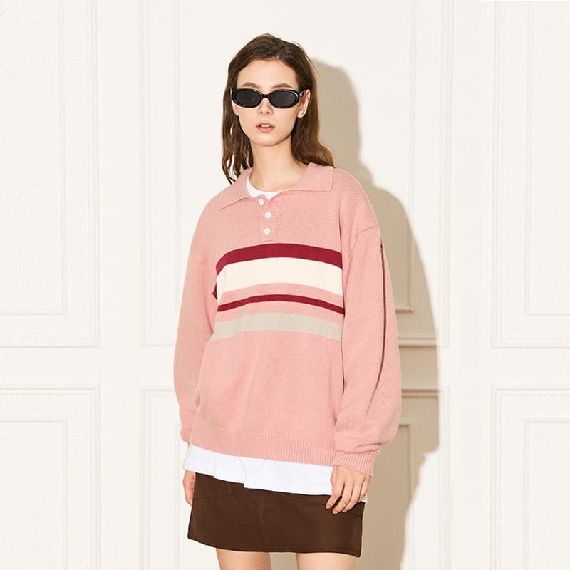 EMPTY REFERENCE Striped Polo Knit - изображение 6