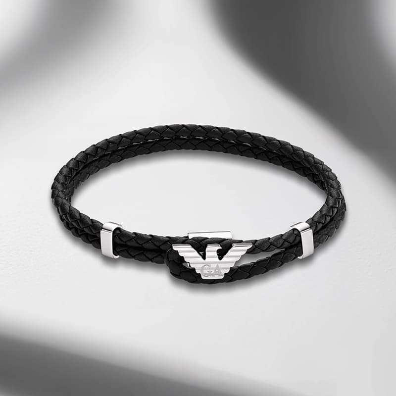 Браслет EMPORIO ARMANI Браслеты из нержавеющей стали Мужской Черный - изображение 3