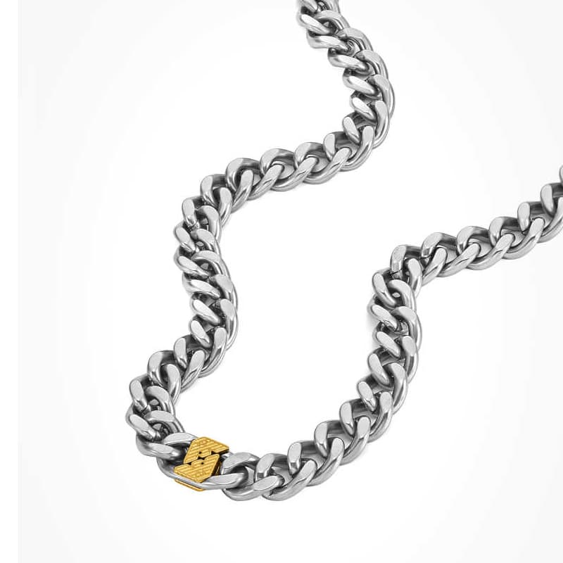 Ожерелье EMPORIO ARMANI Мужские ожерелья из нержавеющей стали серебряные - изображение 6