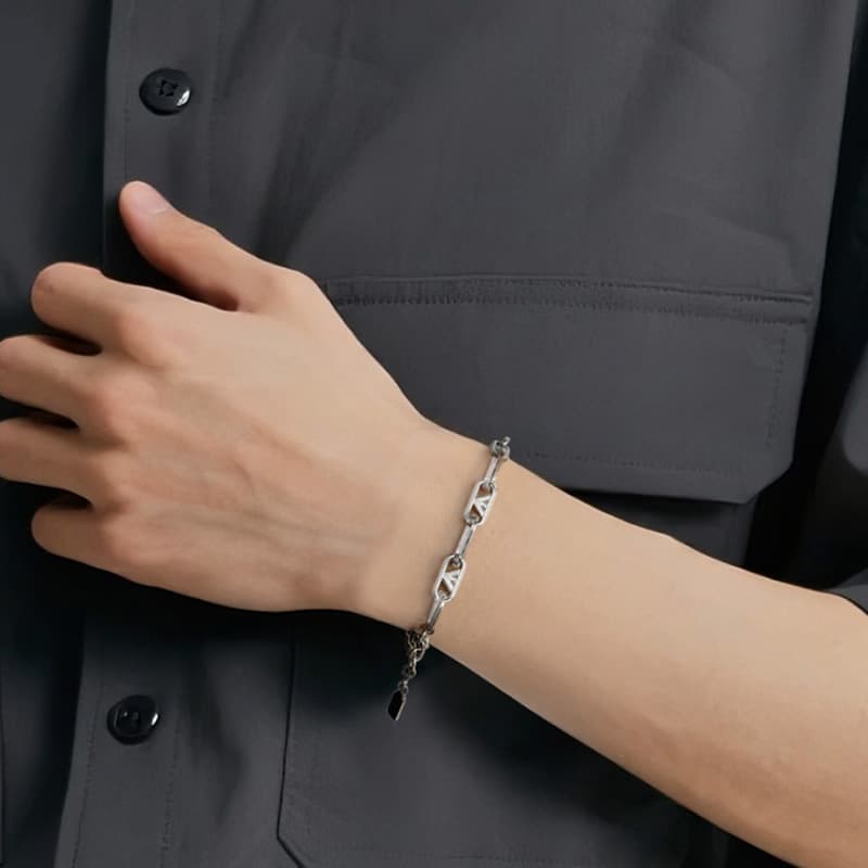 Браслет EMPORIO ARMANI Браслеты из нержавеющей стали Мужской Серебряный - изображение 3
