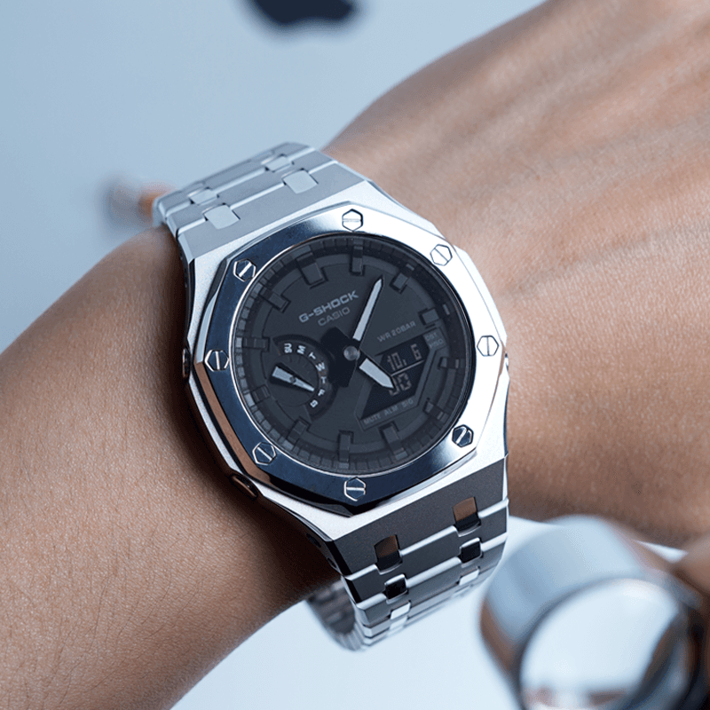 Часы Casio G-Shock GA-2100-7A Silver Aurora - изображение 5
