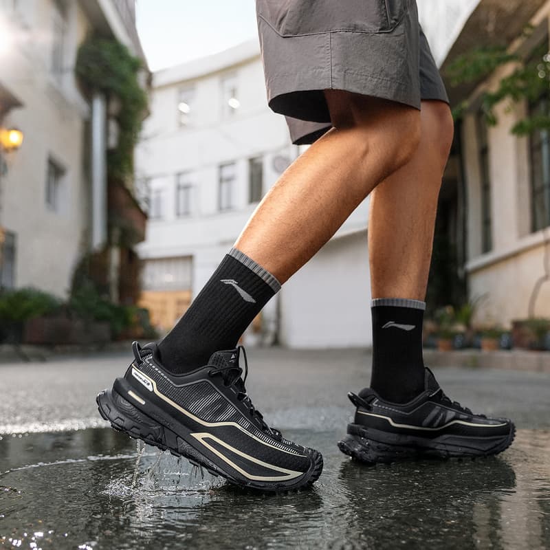 Кроссовки Li NING Outdoor CounterFlow Xingchuan ТПУ (TPU) Дышащий Low Топ Походная обувь Унисекс Черный - изображение 8