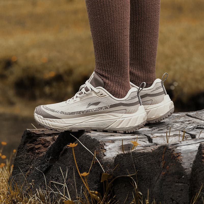Кроссовки Li-Ning LINING Cloud На открытом воздухе Версия 2,0 Удобный Универсальный Износостойкий Поддержка Лоу-топы Походная обувь Женский Бежевый - изображение 9