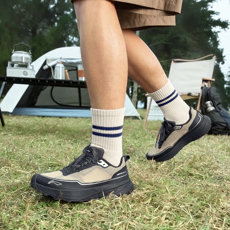 Кроссовки Li NING Outdoor CF Tracing INTER Industry Низкая Походная Обувь Унисекс Черный Хаки - изображение 5