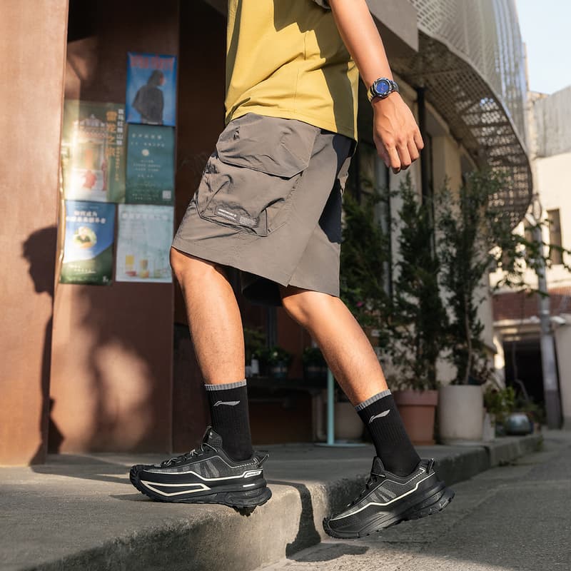 Кроссовки Li NING Outdoor CounterFlow Xingchuan ТПУ (TPU) Дышащий Low Топ Походная обувь Унисекс Черный - изображение 7