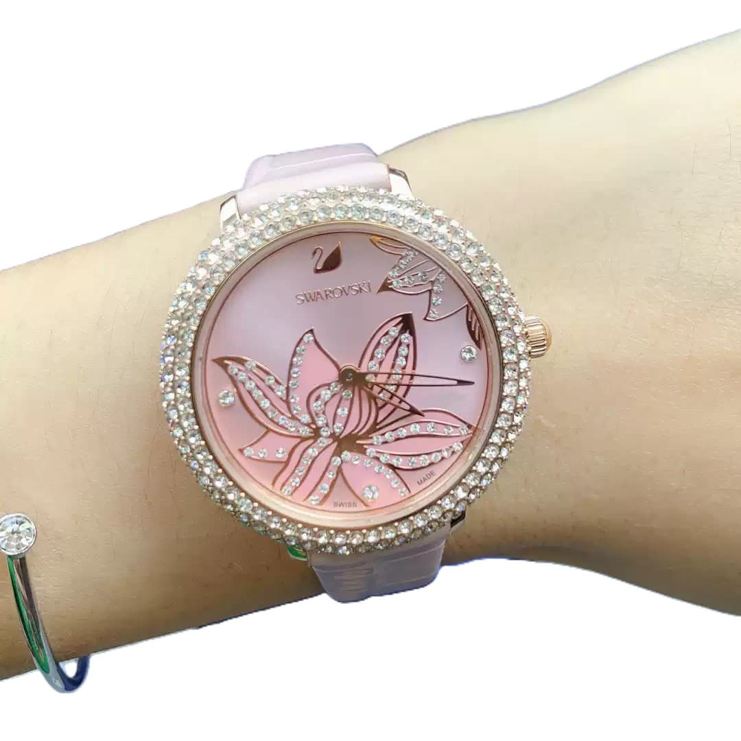 Механические часы Swarovski Quartz Watch 34mm Pink Dial - изображение 4