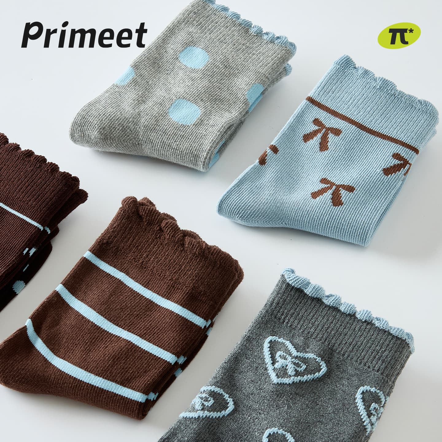 PRIMEET Винтажная модель Гороховый узор (5 пар) Детские носки - изображение 2