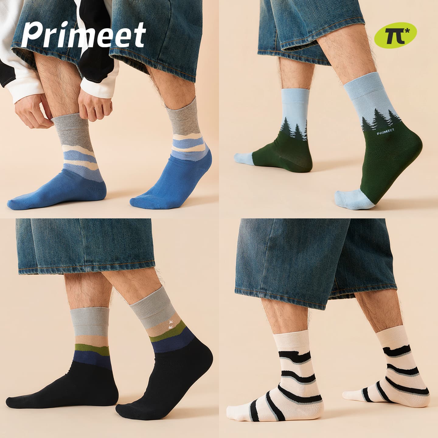 Носки PRIMEET Высокие носки Мужской Нет Пачка - изображение 3