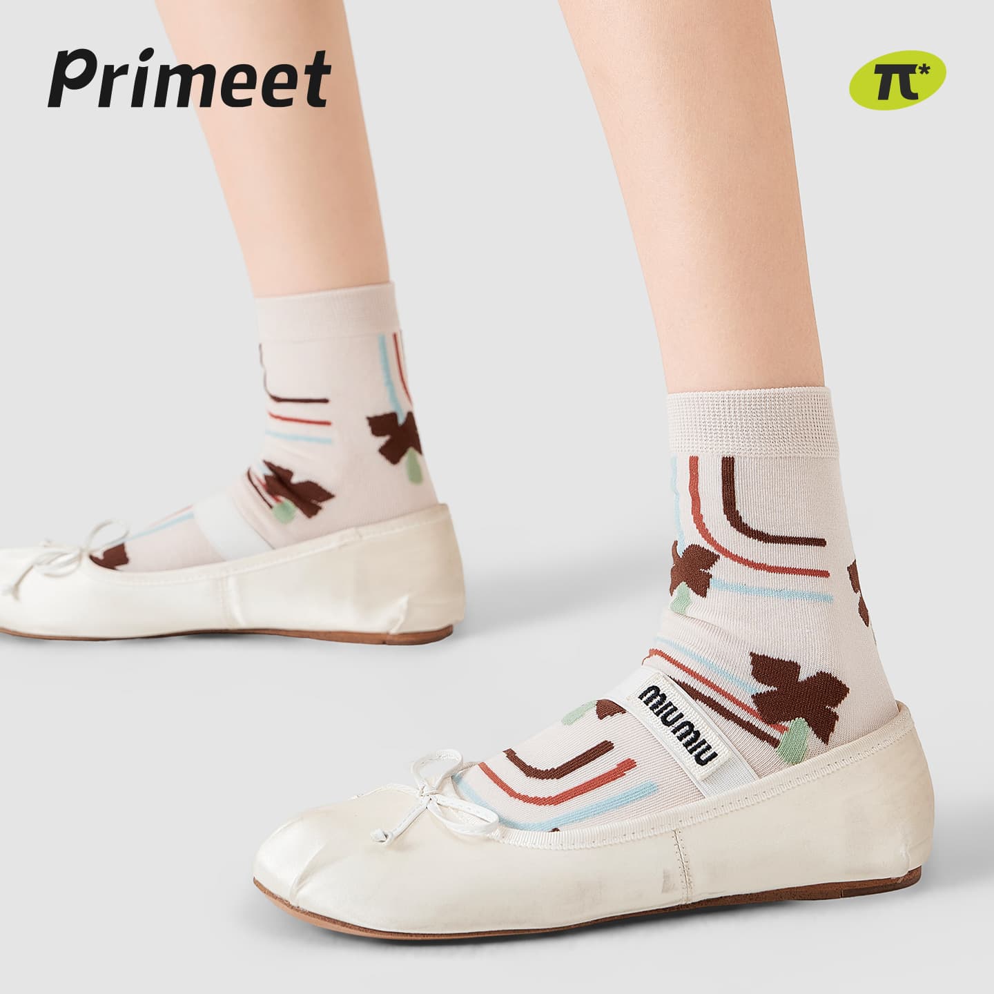 Носки PRIMEET Клетчатый узор 4 шт Женские Высокие носки - изображение 2