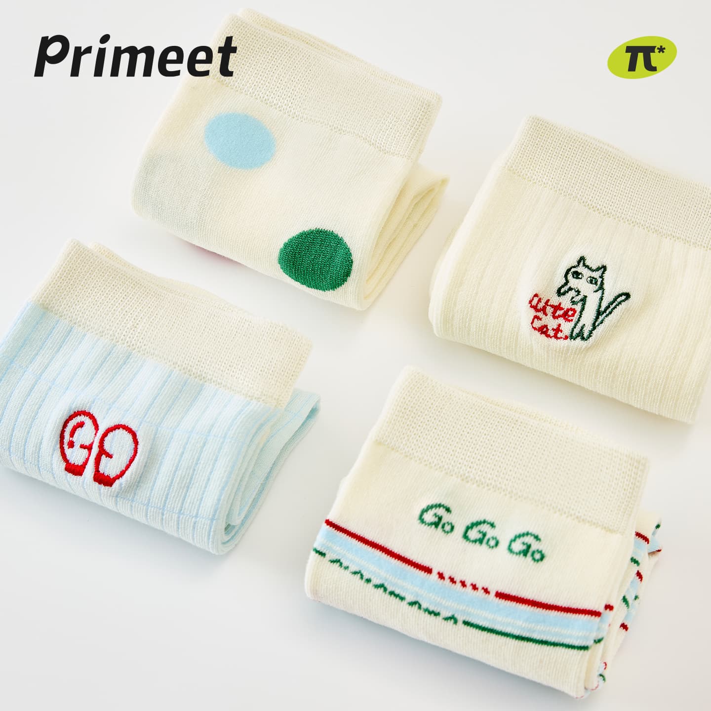 Носки PRIMEET Гороховый узор Веселье KNIT 4 шт Женские Высокие носки - изображение 3