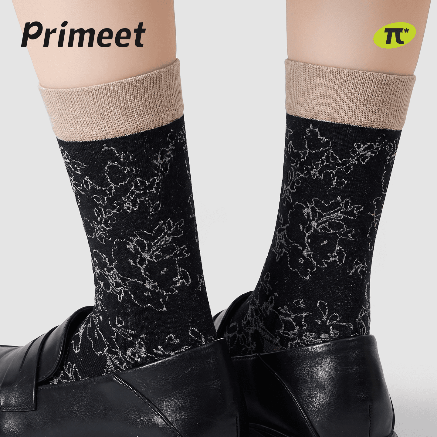 Носки PRIMEET Выцветший Жаккардовый трикотаж 4 шт Женские Высокие носки - изображение 4