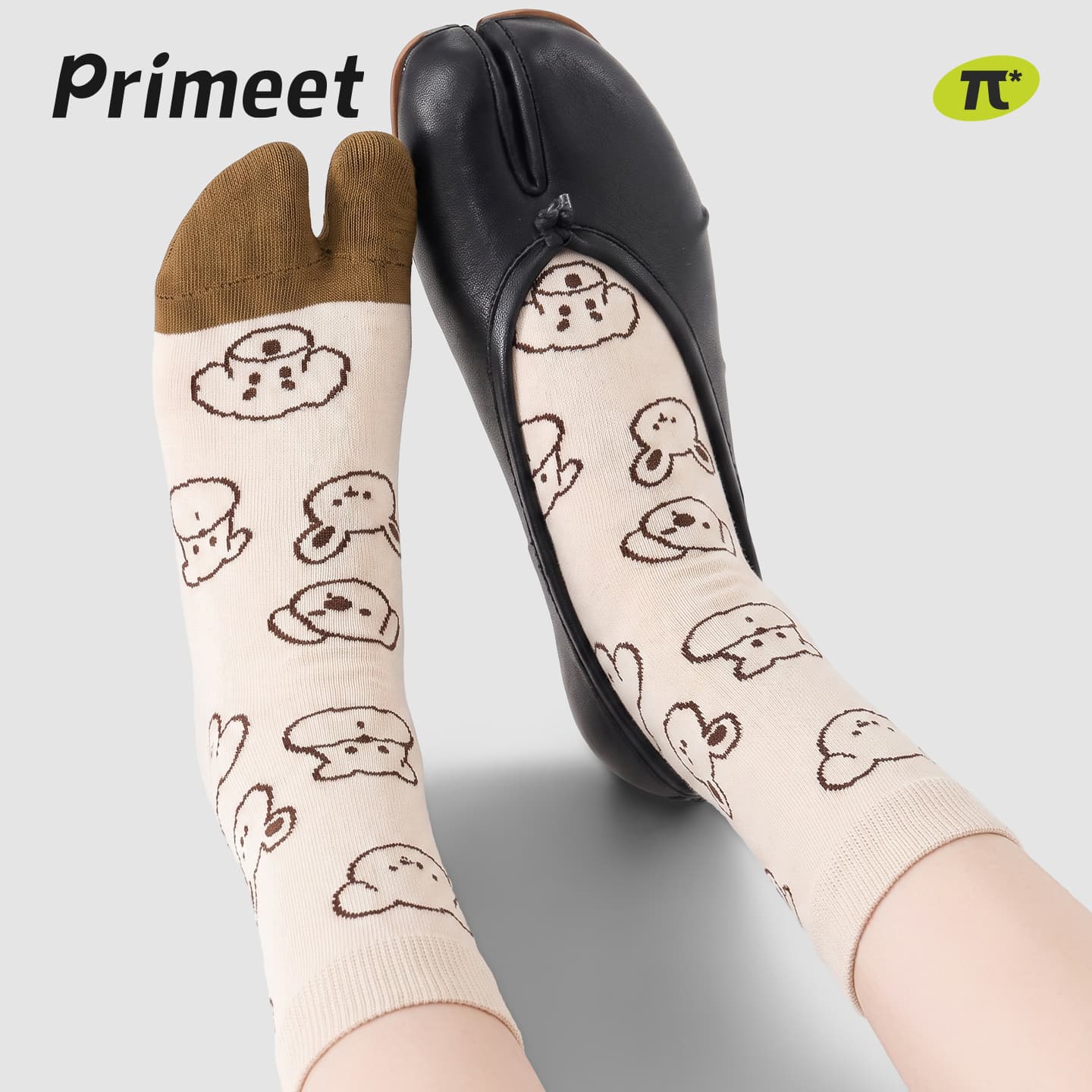 Носки PRIMEET Милый щенок 5 пар Женские Высокие носки - изображение 3
