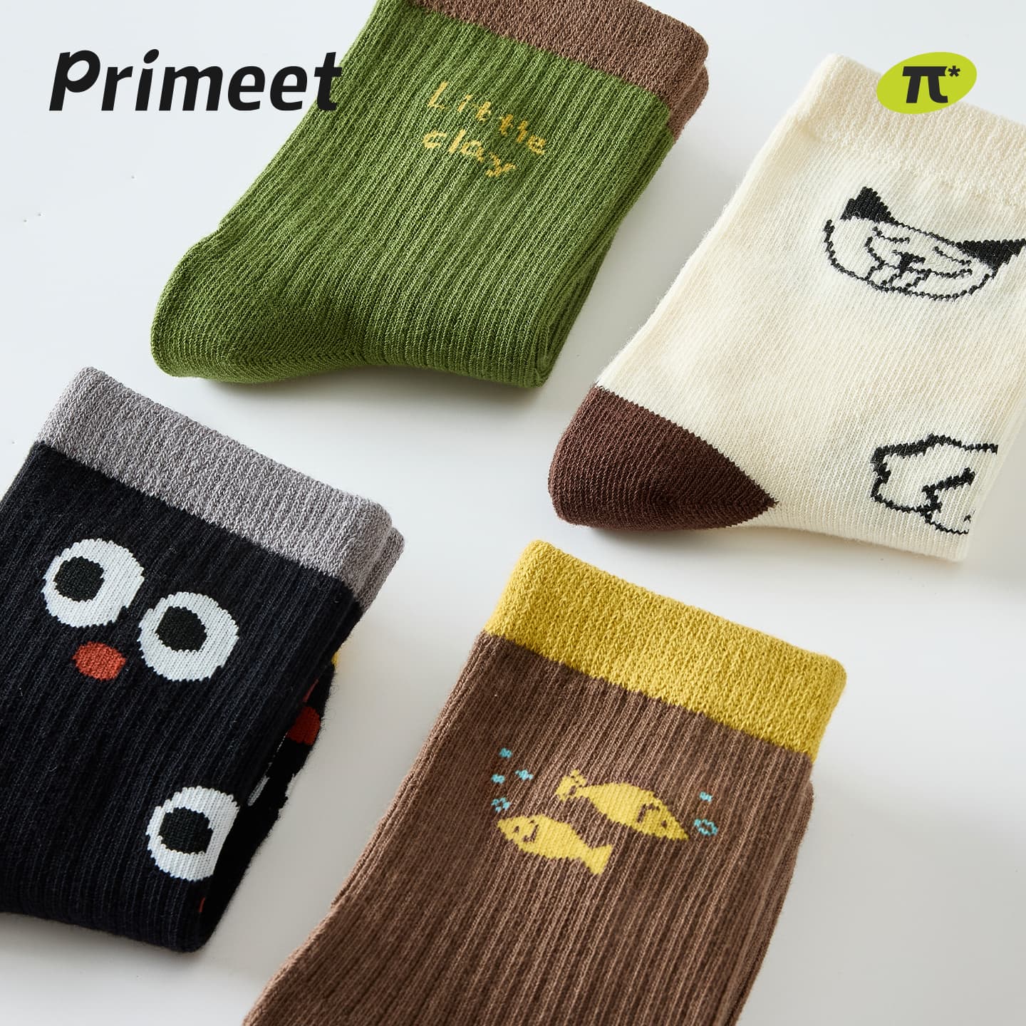 PRIMEET Cute Pet Design (4 Pack) Kids Socks PRIMEET Милый дизайн с питомцами (4 упаковки) носки для детей - изображение 2