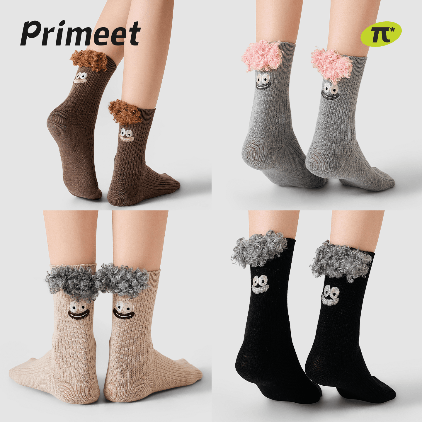 Носки PRIMEET Озорной Fluffy 5 пар Женские Высокие носки - изображение 3