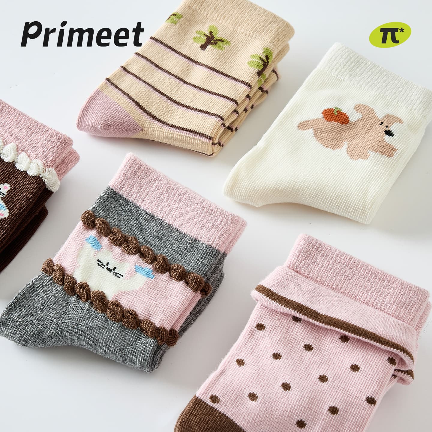 PRIMEET Cute Pet Design (5 пар) Kids Socks - изображение 2